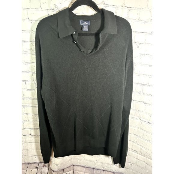 DOCKERS MENS BLACK SUPER SOFT LONG SLEEVE SWEATER (XL)  NEVER WORN, NO TAGS   F- - Picture 1 of 4